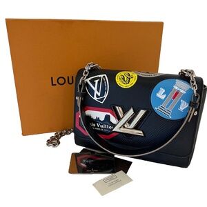 Louis Vuitton Black World Tour Epi Twist MM Leather Crossbody Bag